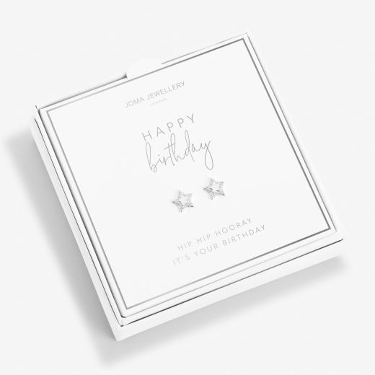 Joma Jewellery Beautifully Boxed A Little Earrings Happy Birthday Silver