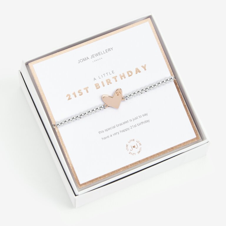 Joma Jewellery Beautifully Boxed A Little Happy 21st Birthday Bracelet