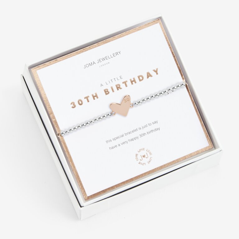 Joma Jewellery Beautifully Boxed A Little Happy 30th Birthday Bracelet