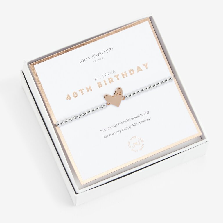 Joma Jewellery Beautifully Boxed A Little Happy 40th Birthday Bracelet