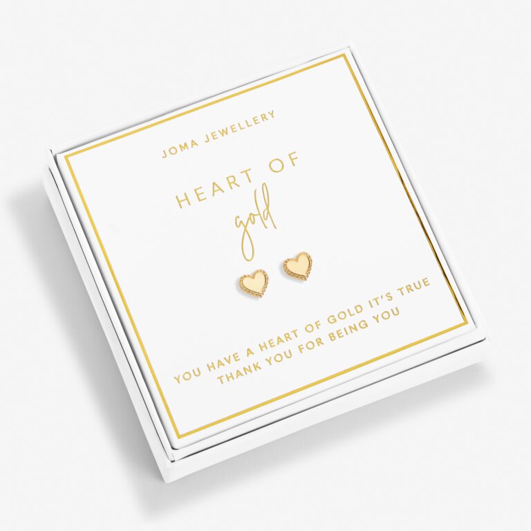 Joma Jewellery Beautifully Boxed Earrings Heart Of Gold Earring Box