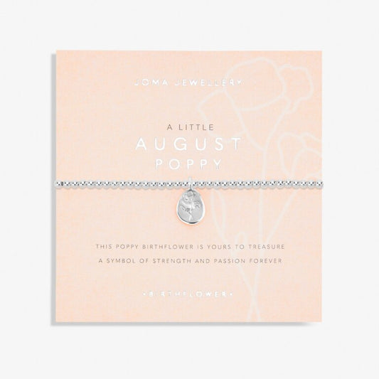 Joma Jewellery Birthflower A Little August Poppy Bracelet
