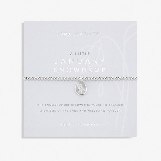 Joma Jewellery Birthflower A Little January Snowdrop Bracelet