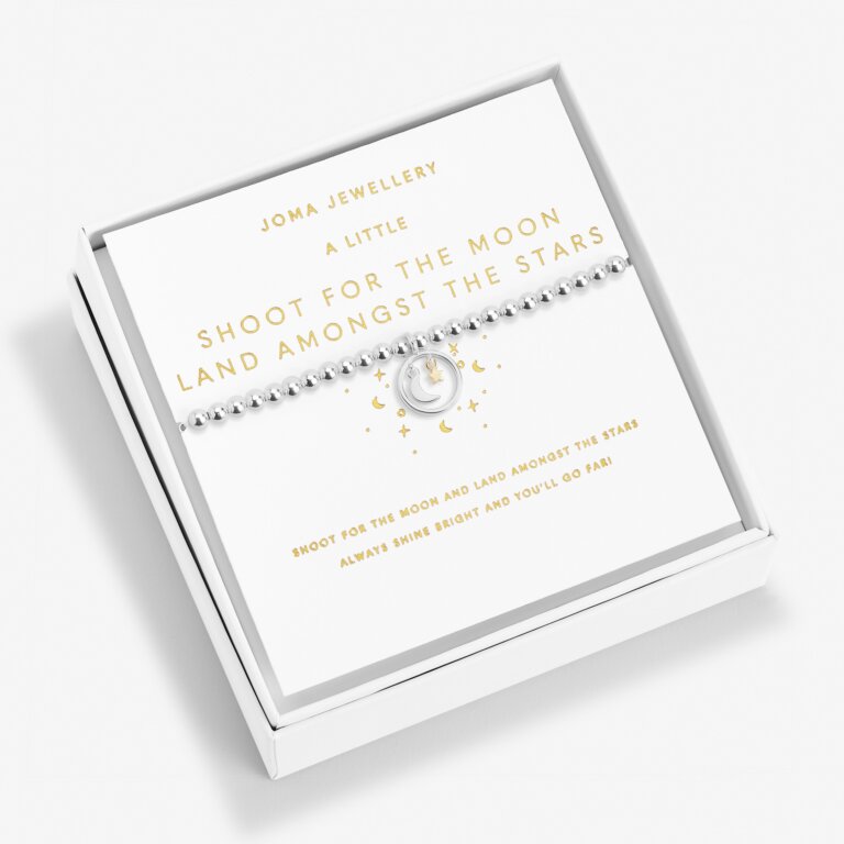 Joma Jewellery Boxed A Littles Shoot For The Moon And Land Amongst The Stars Silver and Gold  Bracelet  17.5cm stretch