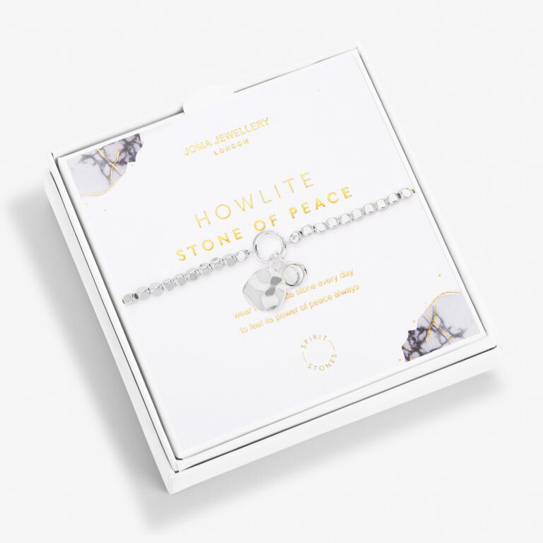 Joma Jewellery Boxed Spirit Stones Howlite Silver Bracelet
