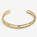 Joma Jewellery Bracelet Bar Cz Bangle Gold Plated Bangle
