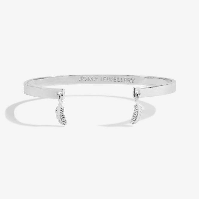 Joma Jewellery Bracelet Bar Feather Silver Bracelet