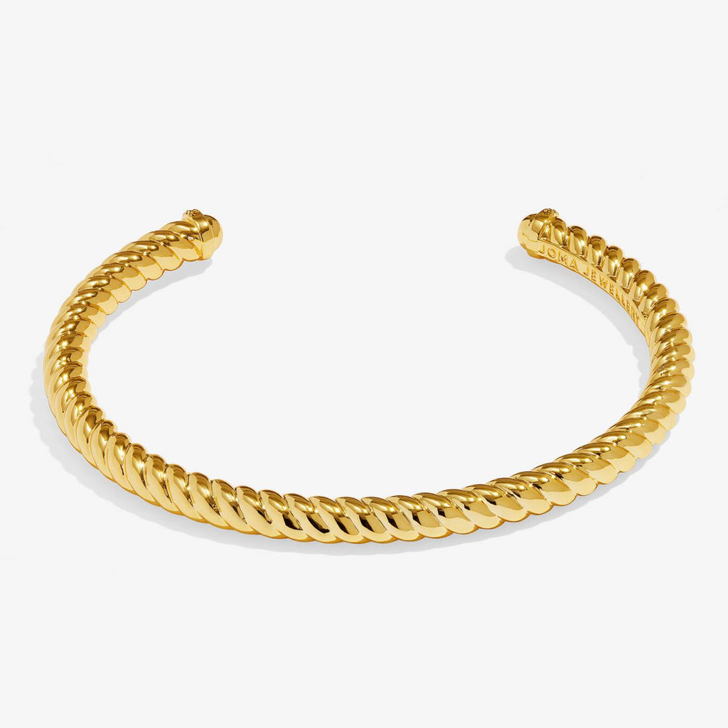 Joma Jewellery Bracelet Bar Gold Cable Gold Plated Bangle