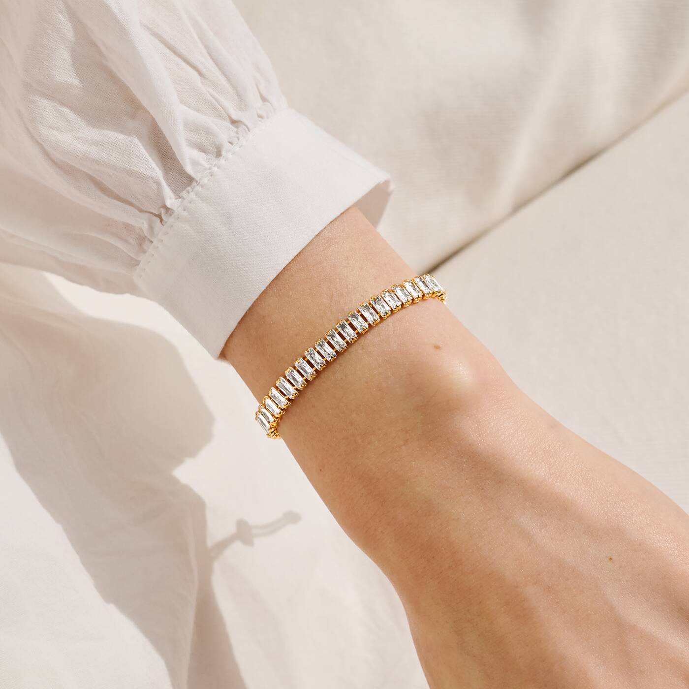 Joma Jewellery Bracelet Bar Gold Tennis Gold Plated Bracelet