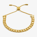 Joma Jewellery Bracelet Bar Heart Chain Gold Plated Bracelet
