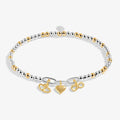 Joma Jewellery Bracelet Bar Infinity Heart Charms Silver & Gold Plated Bracelet