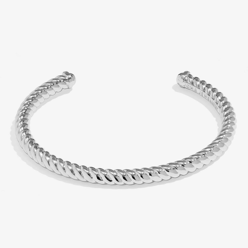 Joma Jewellery Bracelet Bar Silver Cable Silver Plated Bangle