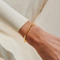 Joma Jewellery Bracelet Bar Twist Bangle Gold Plated Bangle