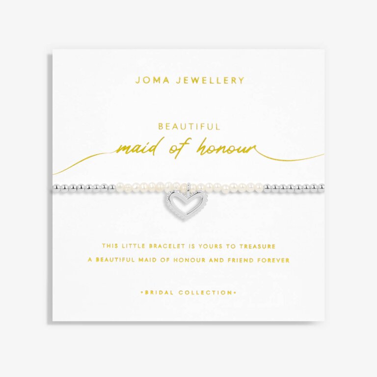 Joma Jewellery Bridal Pearl Bracelet Maid Of Honour Silver Bracelet