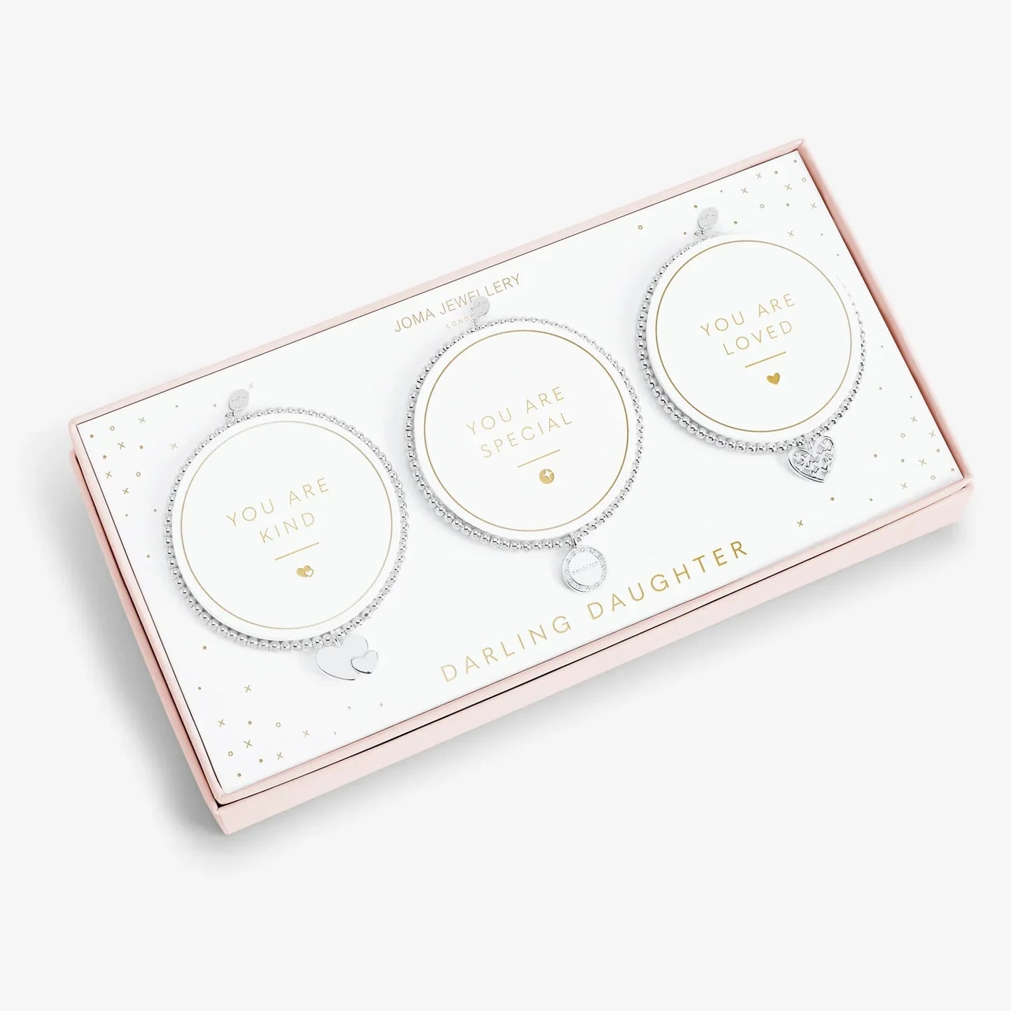 Joma Jewellery Celebration Set Darling Daughter Silver Set of 3 Bracelets