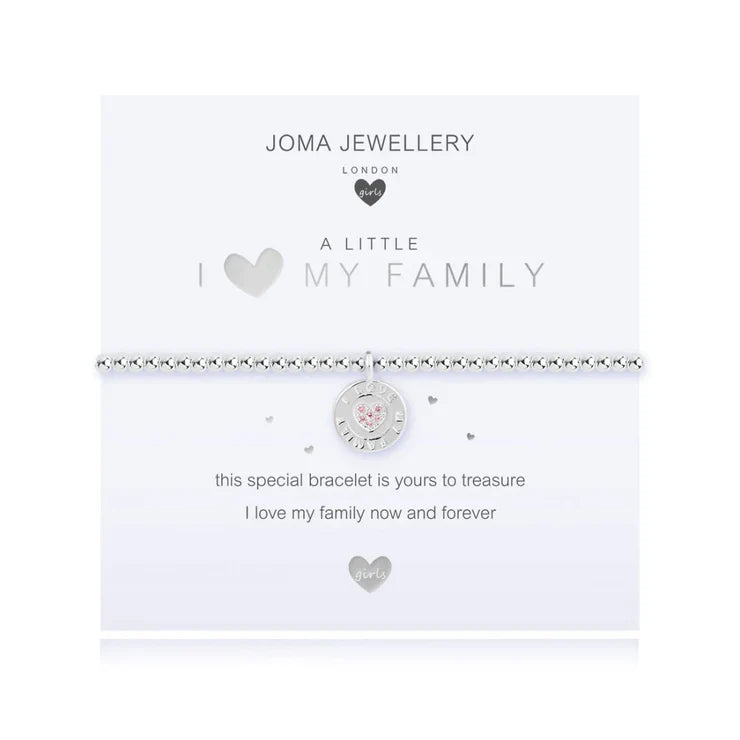 Joma Jewellery Childrens A Little I Love My Family Bracelet