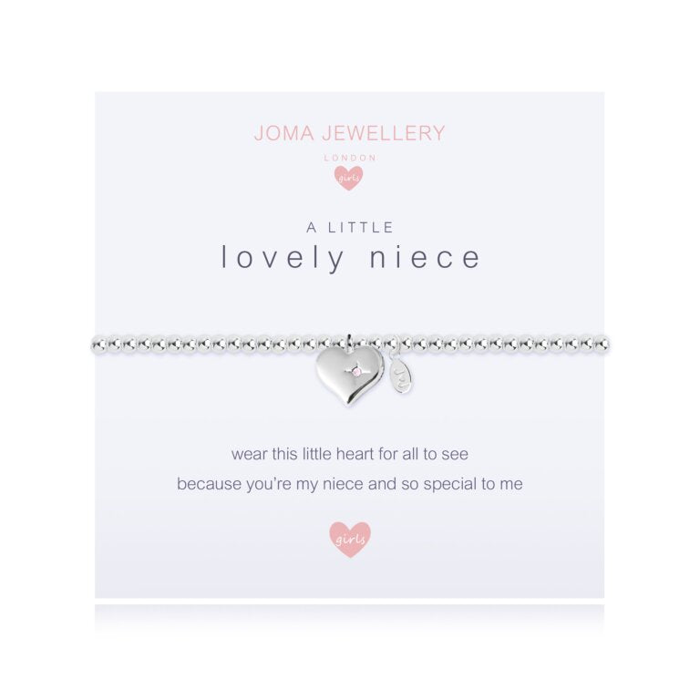 Joma Jewellery Childrens A Little Lovely Niece Bracelet Heart Pink Cz