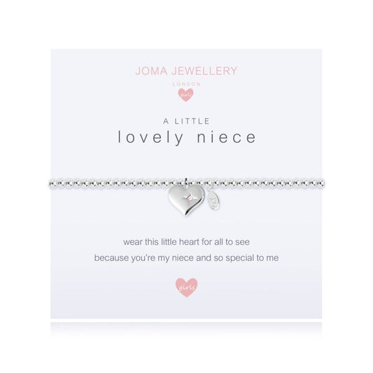 Joma Jewellery Childrens A Little Lovely Niece Bracelet Heart Pink Cz