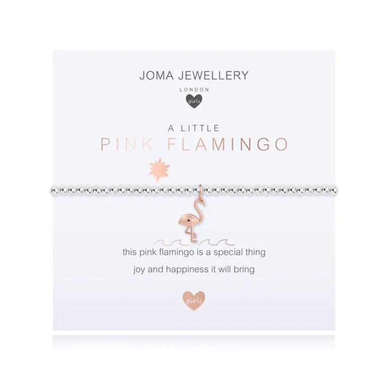 Joma Jewellery Childrens A Little Pink Flamingo Bracelet