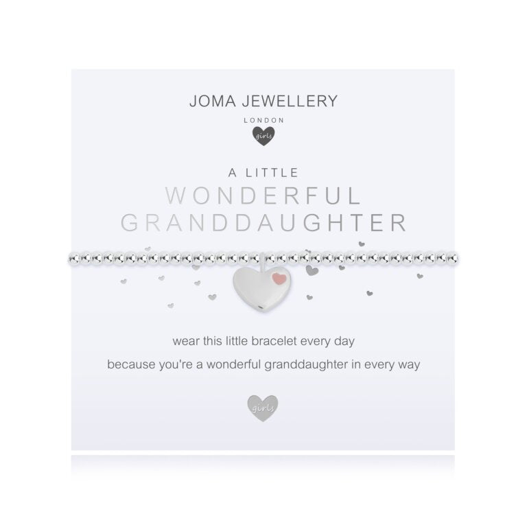 Joma Jewellery Childrens A Little Wonderful Granddaughter Bracelet