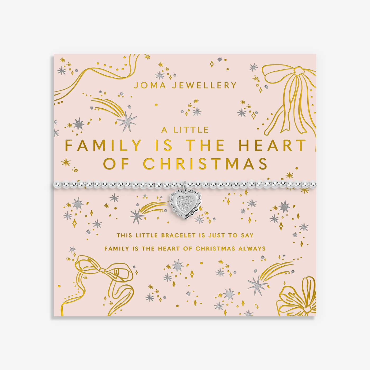 Joma Jewellery Christmas A Little Family Is The Heart Of Christmas Silver Plated Bracelet