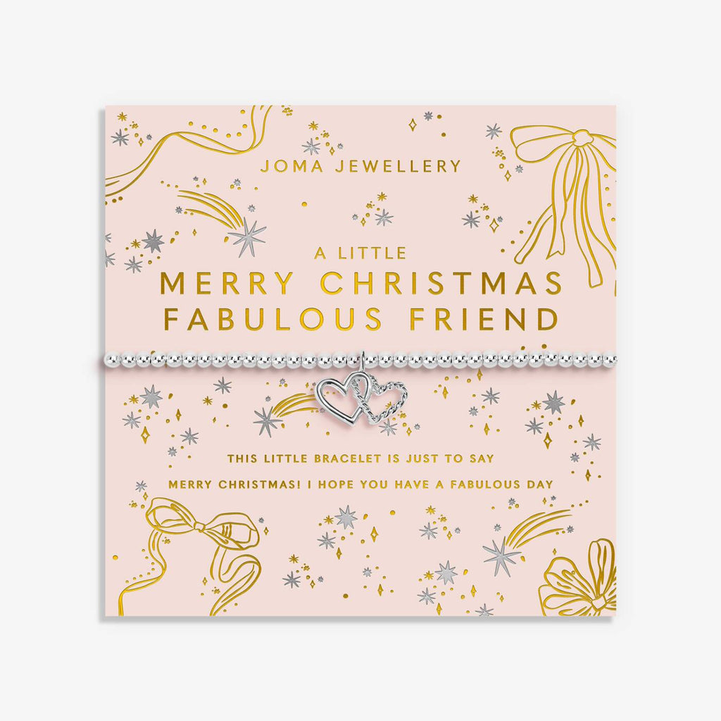Joma Jewellery Christmas A Little Merry Christmas Fabulous Friend Silver Plated Bracelet