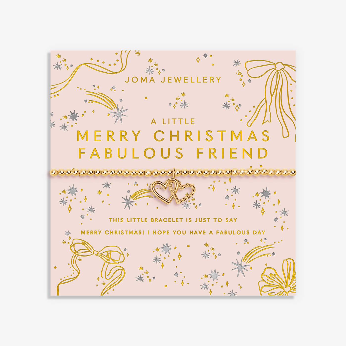 Joma Jewellery Christmas A Little Merry Christmas Fabulous Friend Gold Plated Bracelet