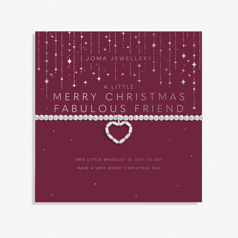 Joma Jewellery Christmas A Little Merry Christmas Fabulous Friend Silver Bracelet