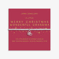 Joma Jewellery Christmas A Little Merry Christmas Grandma Silver Plated Bracelet