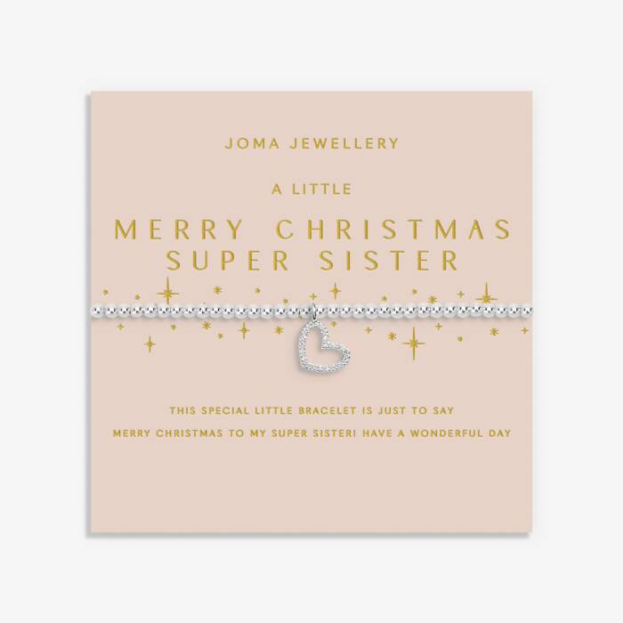 Joma Jewellery Christmas A Little Merry Christmas Super Sister Silver Plated Bracelet