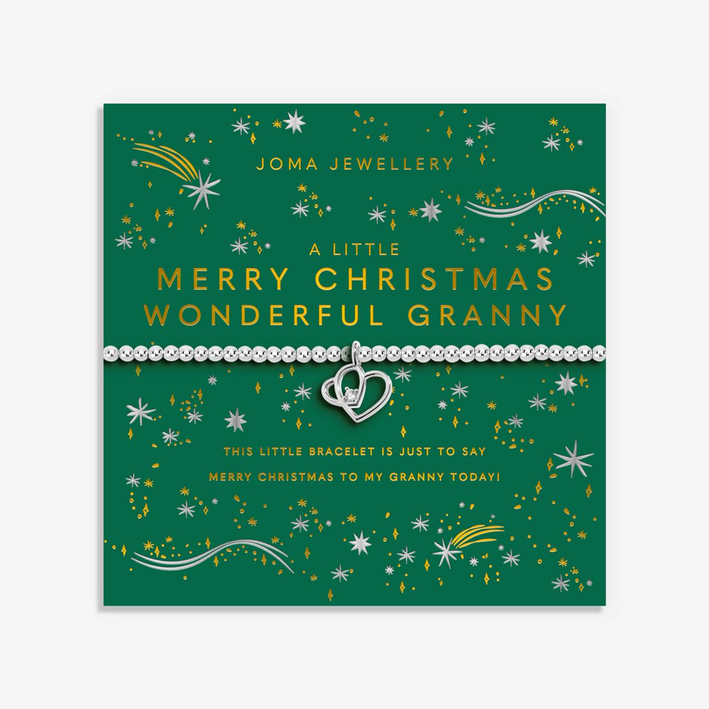 Joma Jewellery Christmas A Little Merry Christmas Wonderful Granny Silver Plated Bracelet