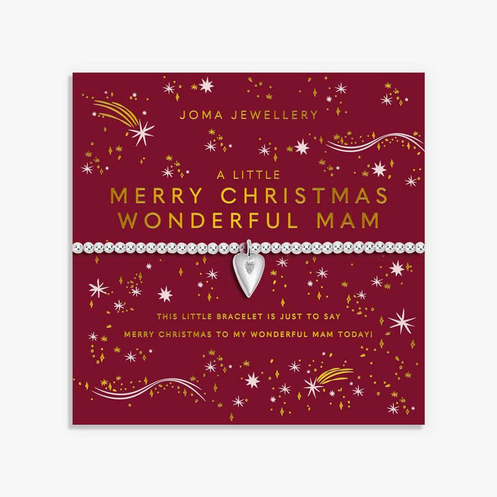 Joma Jewellery Christmas A Little Merry Christmas Wonderful Mam Silver Plated Bracelet