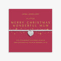Joma Jewellery Christmas A Little Merry Christmas Wonderful Mum Silver Plated Bracelet