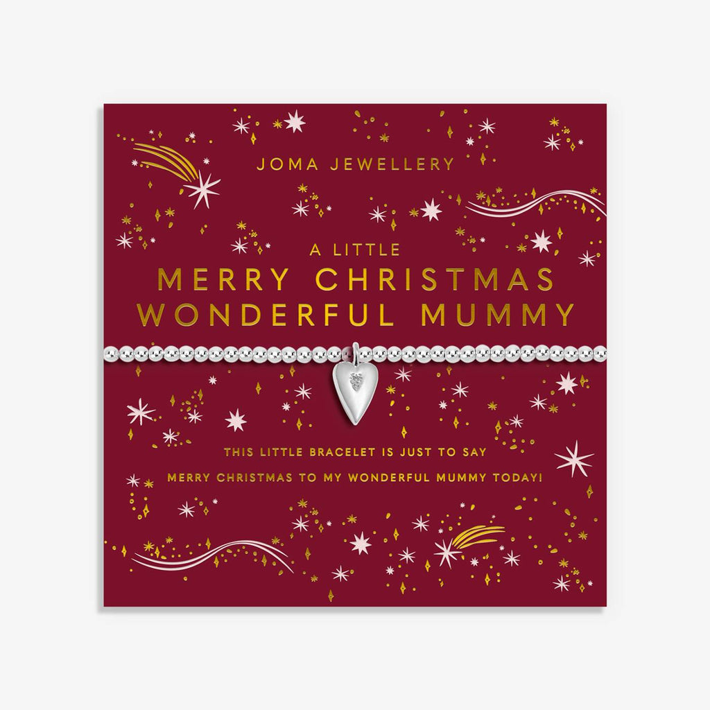 Joma Jewellery Christmas A Little Merry Christmas Wonderful Mummy Silver Plated Bracelet