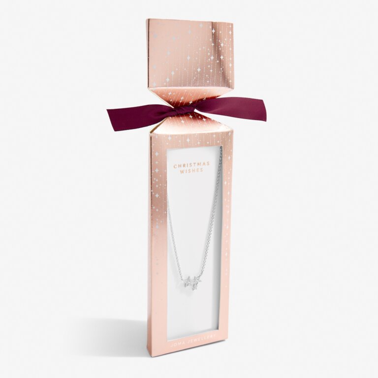 Joma Jewellery Christmas Cracker Christmas Wishes Silver Necklace
