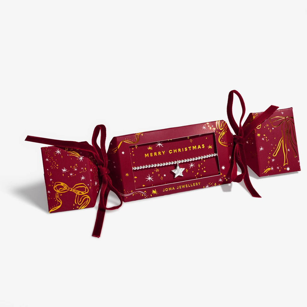Joma Jewellery Christmas Cracker Merry Christmas Silver Plated Bracelet