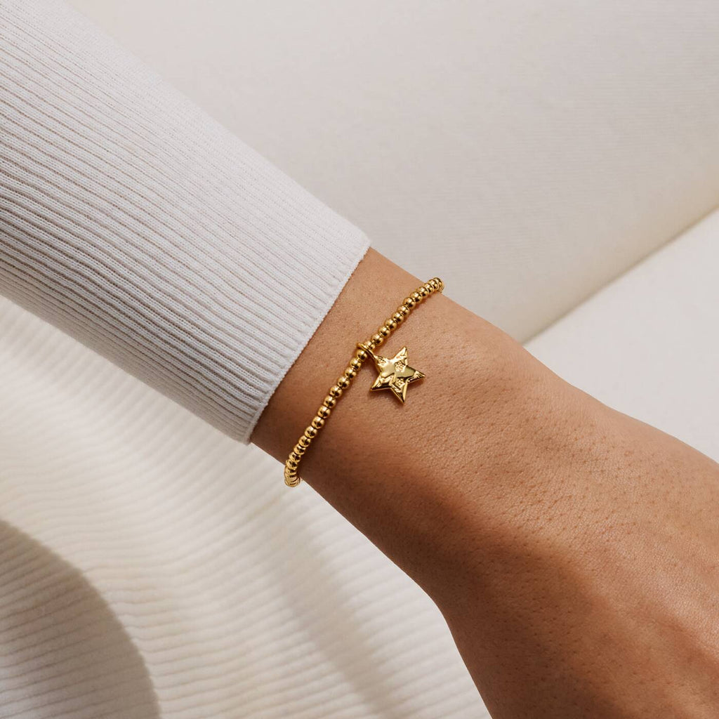 Joma Jewellery Christmas Cracker Merry Christmas Gold Plated Bracelet