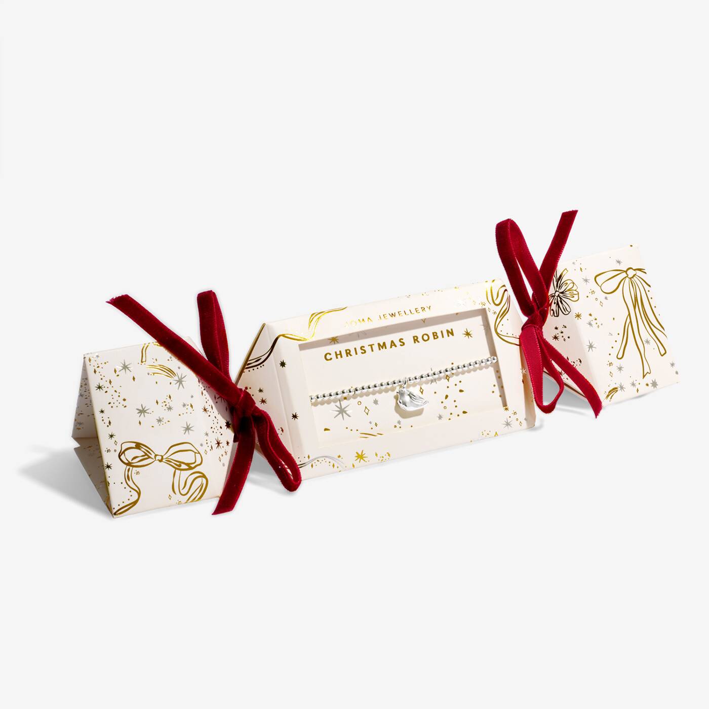 Joma Jewellery Christmas Cracker Christmas Robin Silver Plated Bracelet
