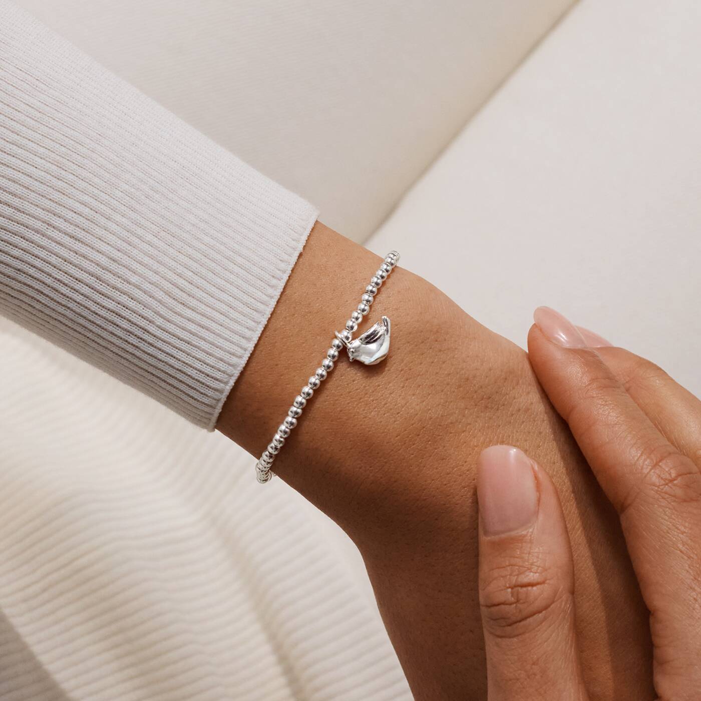 Joma Jewellery Christmas Cracker Christmas Robin Silver Plated Bracelet