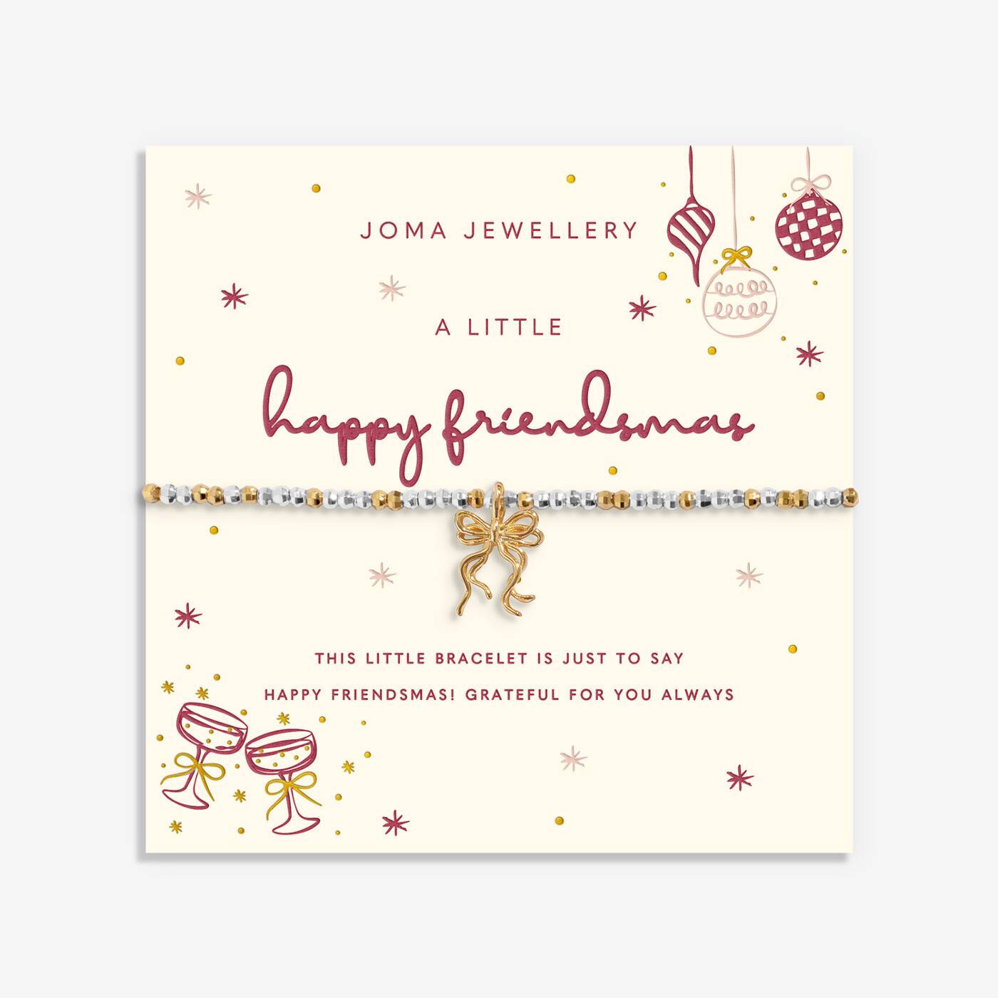 Joma Jewellery Christmas Little Stories Happy Friendsmas Silver & Gold Plated Bracelet