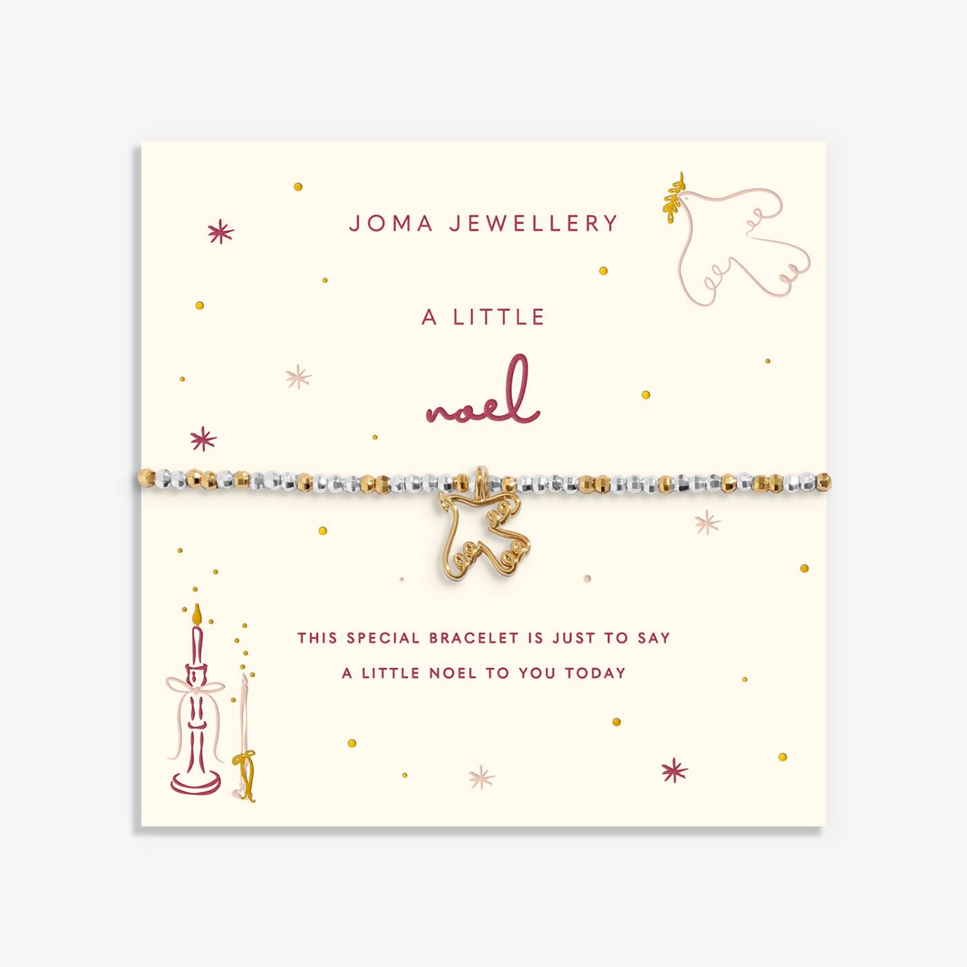 Joma Jewellery Christmas Little Stories Noel Silver & Gold Plated Bracelet