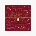 Joma Jewellery Christmas A Little Merry Christmas Wonderful Mum Gold Plated Bracelet
