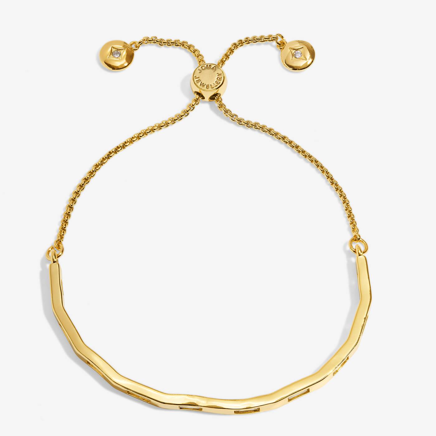 Joma Jewellery Classic Collection Baguette CZ Gold Plated Bangle