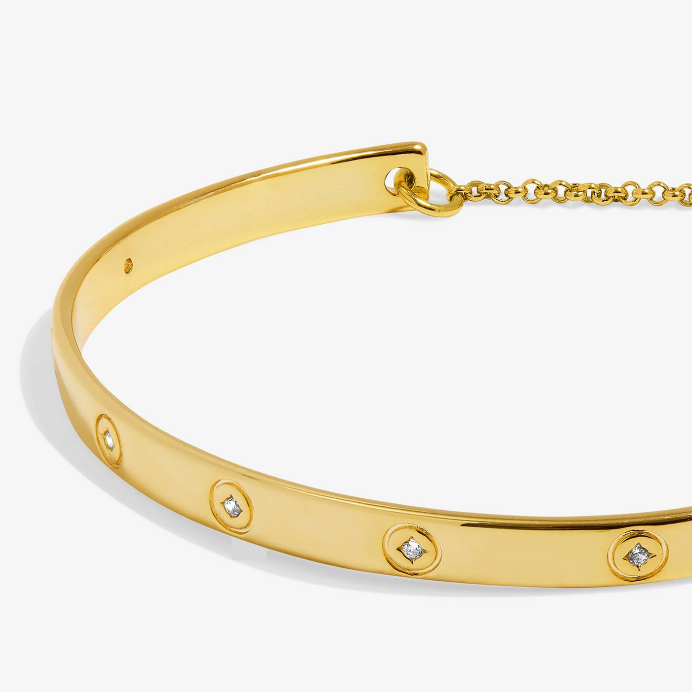 Joma Jewellery Classic Collection CZ Gold Plated Bangle 6Cm Inside Diameter