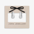 Joma Jewellery Classic Collection Dome Huggie Silver Plated Hoop Earrings