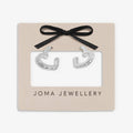 Joma Jewellery Classic Collection Heart Silver Plated Hoop Earrings