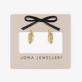 Joma Jewellery Classic Collection Pave Double Gold Plated Hoop Earrings
