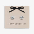Joma Jewellery Classic Collection Solitaire CZ Silver Plated Stud Earrings