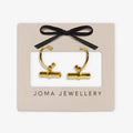 Joma Jewellery Classic Collection T-Bar Gold Plated Hoop Earrings