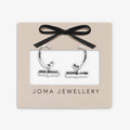 Joma Jewellery Classic Collection T-Bar Silver Plated Hoop Earrings